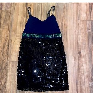 FREE PEOPLE VINTAGE SEQUIN MINI DRESS